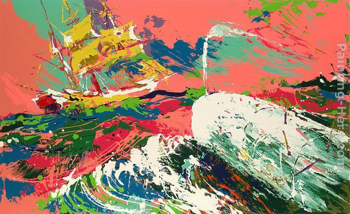 Leroy Neiman Moby Dick Assaulting the Pequod Moby Dick Suite